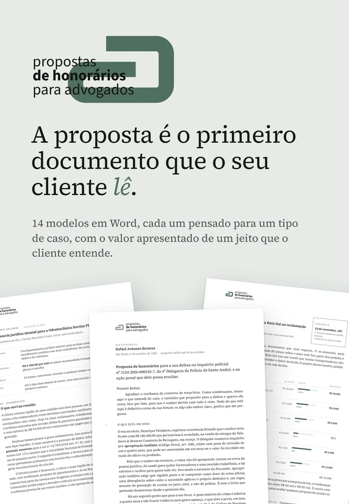 Capa do produto Propostas de Honorários